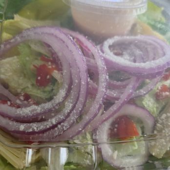 Salvage Yard Bar and Grill - The Italian salad and house dressing. - Pizza Near Me - St Louis, Missouri Salvage Yard Bar and Grill - The Italian salad and house dressing. - Pizza Near Me - St Louis, Missouri