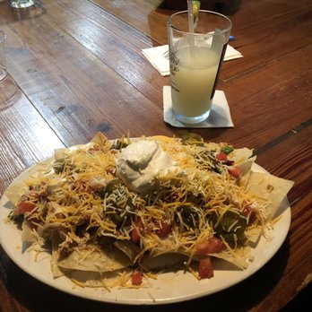 BLU Cantina - Chicken Nachos & Frozen House Pina Colada Margarita - Bars Near Me - Atlanta, Georgia