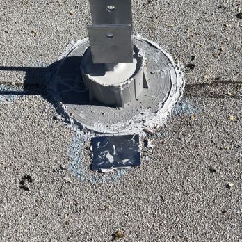 Semper Solaris - Drilled wrong hole, patch it up with some silicone and a piece of sheet metal. Risk of water leaks in my roof. - Solar Installation Near Me - Hayward, California Semper Solaris - Drilled wrong hole, patch it up with some silicone and a piece of sheet metal. Risk of water leaks in my roof. - Solar Installation Near Me - Hayward, California