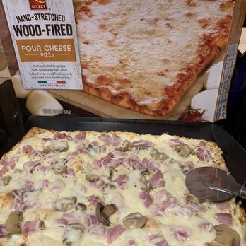 Save Mart - $6 cheese pizza. Added ham, mushrooms and more cheese. It looked better than it was. :/ - Grocery Near Me - fresno, California