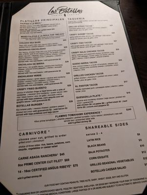 Menu photo 4 Las Botellas Riverton, UT