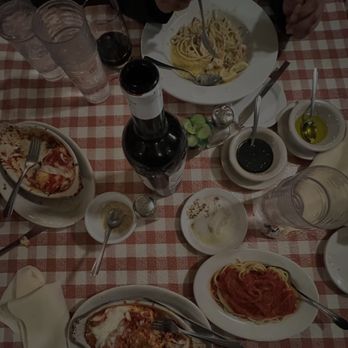 Angelini's Italian Restaurant - Lasagna, Chicken parmigiana with side of spaghetti, Shrimp Scampi - Italian Near Me - Turlock, California