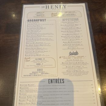 The Henry - Menu - New American Near Me - Phoenix, Arizona The Henry - Menu - New American Near Me - Phoenix, Arizona