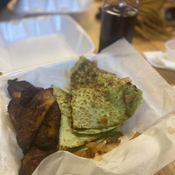 Bala's Bistro - Vegan Quesadilla and plantains - African Near Me - Memphis, Tennessee