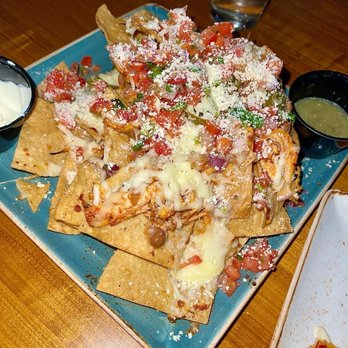 Tio Taco + Tequila Bar - Loaded nachos with pulled chicken - Mexican Near Me - Edison, New Jersey