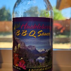 Empty BBQ sauce bottle