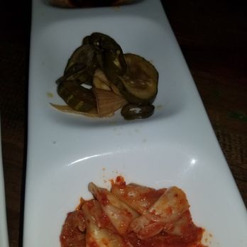929 Kitchen & Bar - Side dishes. The kimchi was a little on the bitter side for me. Cucumbers were my favorite. - Korean Near Me - Columbia, South Carolina 929 Kitchen & Bar - Side dishes. The kimchi was a little on the bitter side for me. Cucumbers were my favorite. - Korean Near Me - Columbia, South Carolina