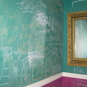 Sit N Bull Saloon - chalk writing on the bathroom wall - American Near Me - Indian Hills, Colorado