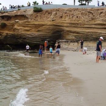 Children's Pool - again my kids in the distance preparing for the poop plunge - Beaches Near Me - La Jolla, California