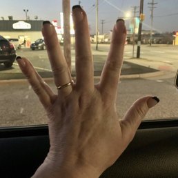 SNS nails black French tip SNS nails black French tip