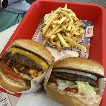 In-N-Out Burger - Double Double Animal Style and a Hamburger with fries. - Burgers Near Me - Lebanon, Tennessee