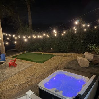 Lake Norman Electric - string lights at night - Electricians Near Me - Denver, North Carolina