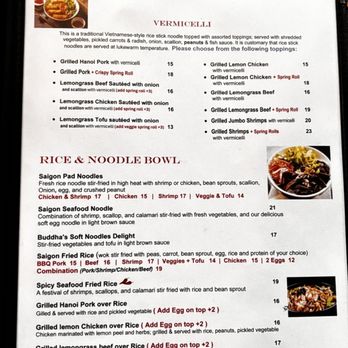 Saigon Saigon - Rice & Noodle bowl menu - Vietnamese Near Me - Arlington, Virginia Saigon Saigon - Rice & Noodle bowl menu - Vietnamese Near Me - Arlington, Virginia