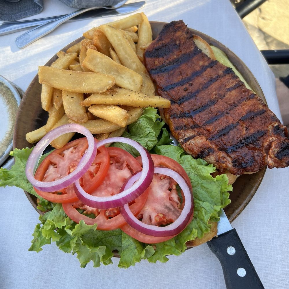 Old Mill Pottery House Cafe - Ribeye steak sandwich with fries - American Near Me - Pigeon Forge, Tennessee Old Mill Pottery House Cafe - Ribeye steak sandwich with fries - American Near Me - Pigeon Forge, Tennessee