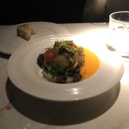 Cherry tomatoes cheese and puree salad so good
