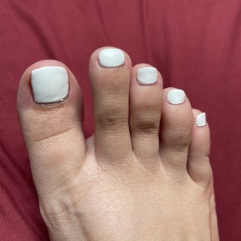 Tulip Nails - Uneven and clumping of polish plus lint cured on - Nail Salons Near Me - Alameda, California Tulip Nails - Uneven and clumping of polish plus lint cured on - Nail Salons Near Me - Alameda, California