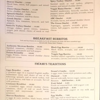Swamis Cafe - Menu 2/12 - Breakfast & Brunch Near Me - Escondido, California Swamis Cafe - Menu 2/12 - Breakfast & Brunch Near Me - Escondido, California