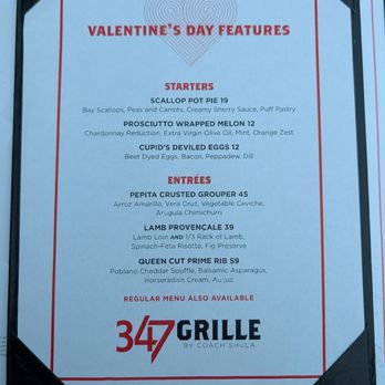 Shula's 347 Grill - The Valentine's Day menu - Steakhouses Near Me - Lake Mary, Florida Shula's 347 Grill - The Valentine's Day menu - Steakhouses Near Me - Lake Mary, Florida