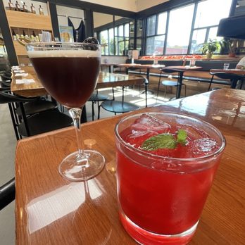 Afuri - A coffee coffee cocktail and a blackberry mint cocktail, both yummy! - Ramen Near Me - Los Angeles, California