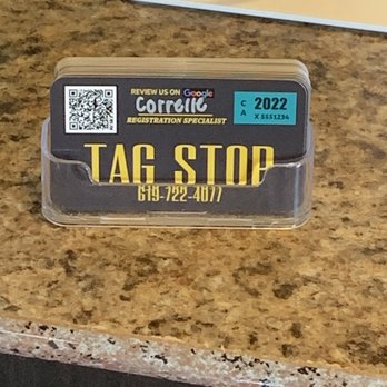 The Tag Stop - I worked with Correlle and she handled all my DMV paperwork - Registration Services Near Me - Alpine, California The Tag Stop - I worked with Correlle and she handled all my DMV paperwork - Registration Services Near Me - Alpine, California