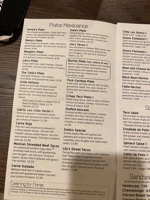 Menu photo 2 Flores Mexican Restaurant Dripping Springs, TX