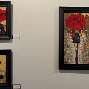 The Steven Kent Winery - paintings of women with umbrellas - Wineries Near Me - Livermore, California