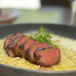 Featured risotto with steak