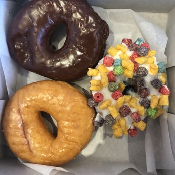 Voodoo Doughnut - Vegan Chocolate Ring Vegan Vegan Raised Glazed Oh Captain, My Captain - Donuts Near Me - Houston, Texas Voodoo Doughnut - Vegan Chocolate Ring Vegan Vegan Raised Glazed Oh Captain, My Captain - Donuts Near Me - Houston, Texas