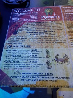 Menu photo 5 Pharaohs Hookah Lounge Irving, TX