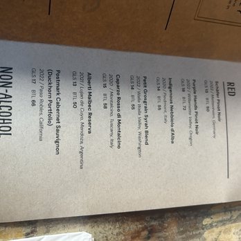 Revelry - Wine menu - Wine Bars Near Me - Bozeman, Montana