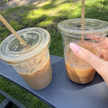 Kinlor Coffee Roasters - Left: coconut latte, Right: honey/brown sugar Americano - Coffee Roasteries Near Me - South Yarmouth, Massachusetts Kinlor Coffee Roasters - Left: coconut latte, Right: honey/brown sugar Americano - Coffee Roasteries Near Me - South Yarmouth, Massachusetts