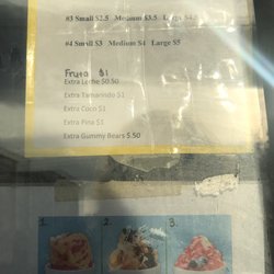Wendys Wonderful Snow Cones - Extra charges
