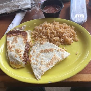 Sagebrush Cantina - half of the kid's quesadillas meal.  They were also nice enough to split it and serve it on two plates for us. - Mexican Near Me - Lake Orion, Michigan