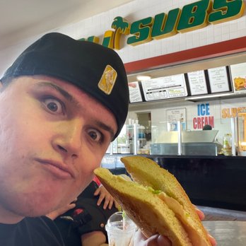 Cali Subs - 237 pound man (morning weight) is about to take 6 inches of meat. - Coffee & Tea Near Me - Hemet, California