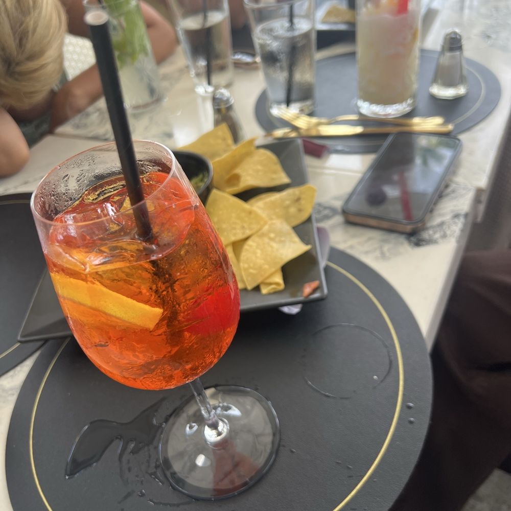 Cocktails and snacks