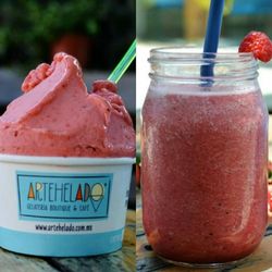 Artehelado - Strawberry Sorbeto or Smoothie.. just fresh and yummy! @arteheladovilla 
Sorbete de Fresa o Smoothie fresco y delicioso! En @arteheladovilla