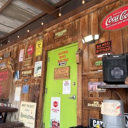 Jalapeño Buck's - Decor, including no bathroom sign