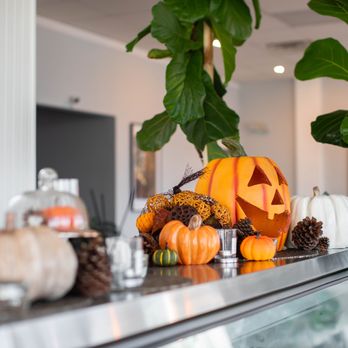Barn Thai Restaurant - a display of pumpkins and other decorations - Thai Near Me - Shelton, Connecticut