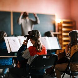 Olympia Waldorf School - Students begin learning string instruments in the 4th grade.