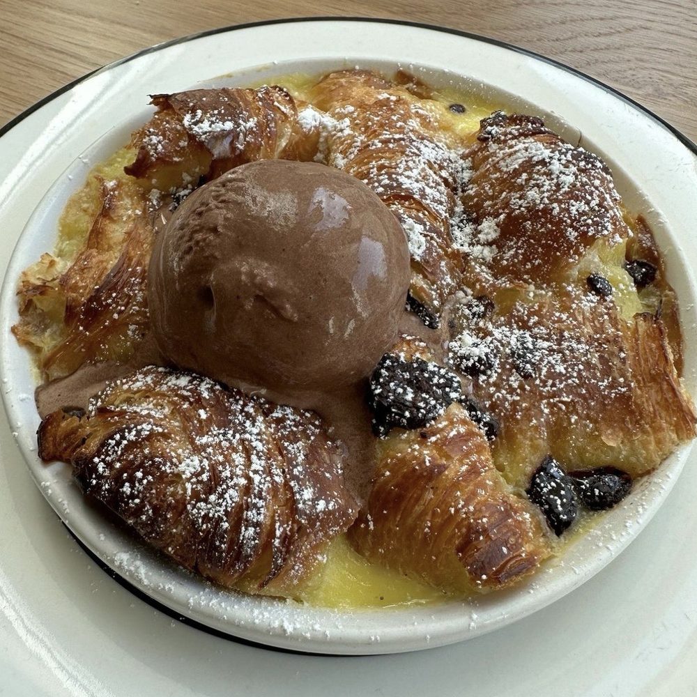 Bocanova - Chocolate croissant bread pudding - Latin American Near Me - Oakland, California Bocanova - Chocolate croissant bread pudding - Latin American Near Me - Oakland, California