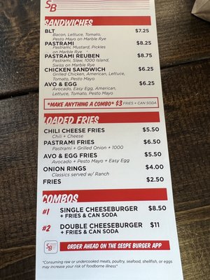 Menu photo 2 Sespe Burger Boardman, OH