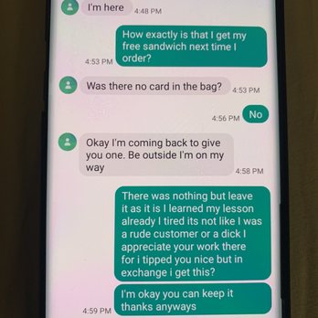Jersey Mike's Subs - Last I was promise a gift card for my next sub but even so I never got it & I was already so frustrated I decided not to bother anymore - Fast Food Near Me - 29 Palms, California