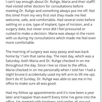Kevin M Ruhge, MD - Not sure why Yelp removed my review but here it is! - Cosmetic Surgeons Near Me - Pasadena, California