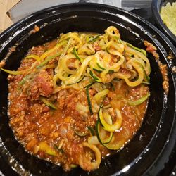 Mici Italian - Cortonese pasta with zucchini noodles (extra $2). I appreciate having this option.