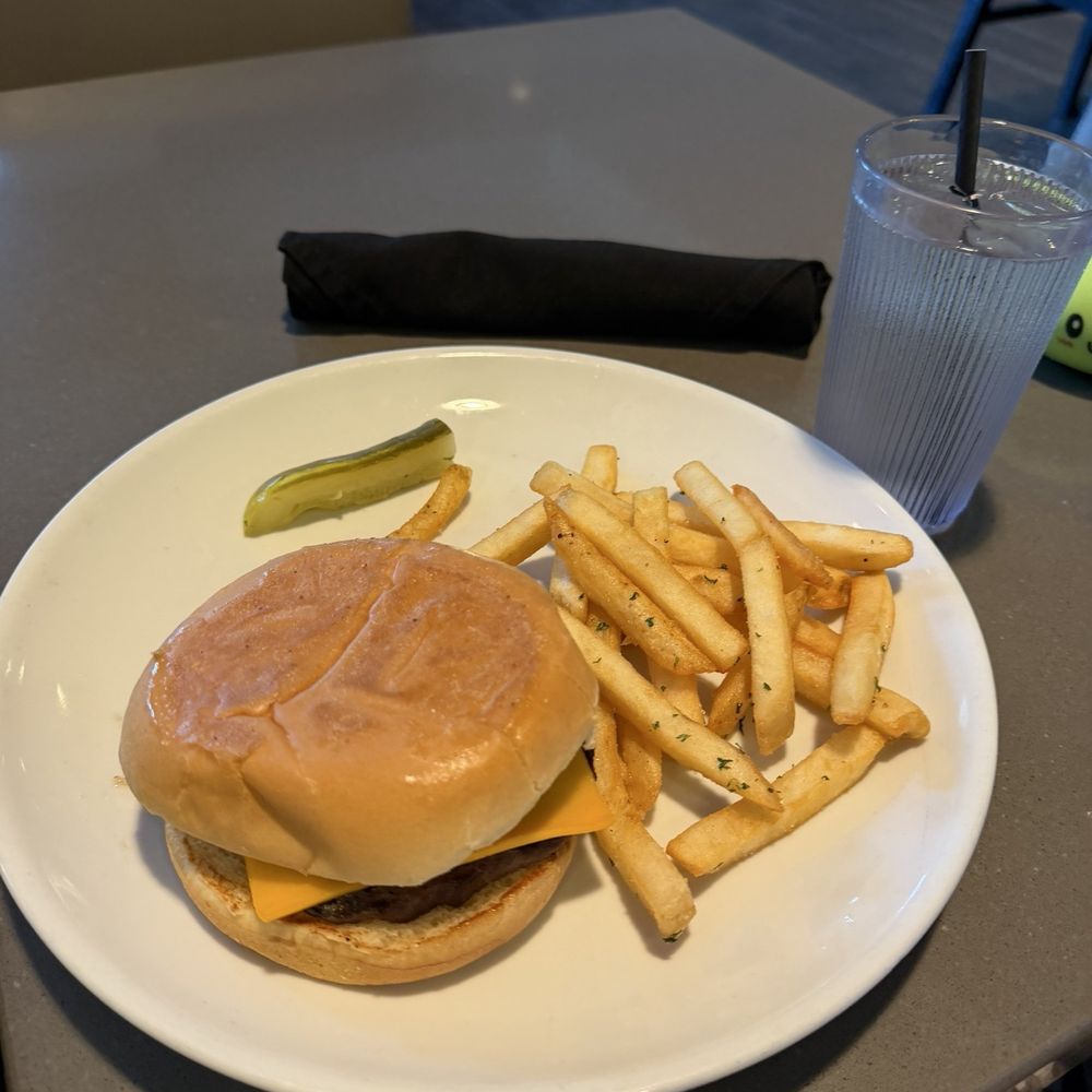 Tru Grits - Kids Meal: Cheeseburger and fries - New American Near Me - Anaheim, California Tru Grits - Kids Meal: Cheeseburger and fries - New American Near Me - Anaheim, California