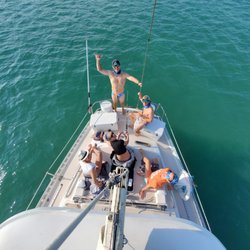Key West Sailing Charters - Just another day in paradise enjoying sailing aboard Wild Thing 44 ft Morgan Catalina