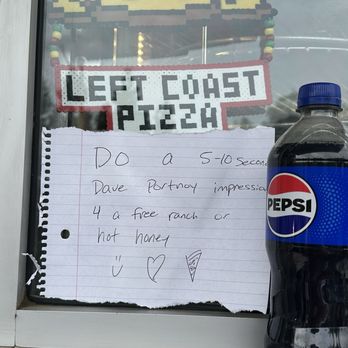 Left Coast Pizza - Dave Portnoy Offer - Pizza Near Me - Dayton, Nevada