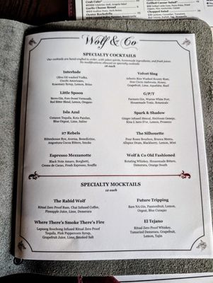 Menu photo 8 Wolf & Company Chicago, IL Menu photo 8 Wolf & Company Chicago, IL