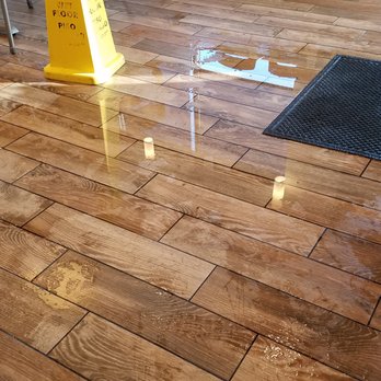Wendy's - Here's where you stand after placing an order. Can you see the water leaking onto the floor in the upper right-hand corner of the photo? - Fast Food Near Me - Citrus Heights, California Wendy's - Here's where you stand after placing an order. Can you see the water leaking onto the floor in the upper right-hand corner of the photo? - Fast Food Near Me - Citrus Heights, California