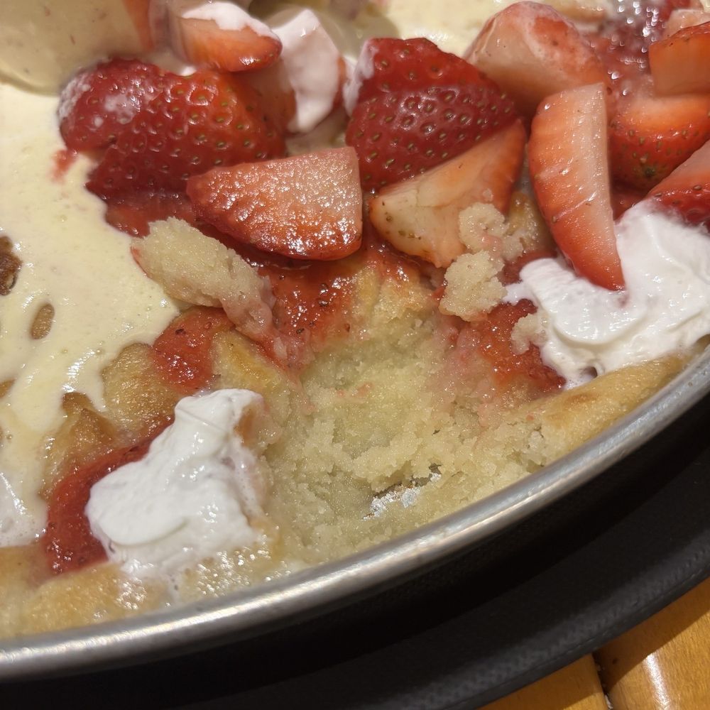 BJ's Restaurant & Brewhouse - Strawberry Shortcake Pizookie - Pizza Near Me - Tukwila, Washington BJ's Restaurant & Brewhouse - Strawberry Shortcake Pizookie - Pizza Near Me - Tukwila, Washington